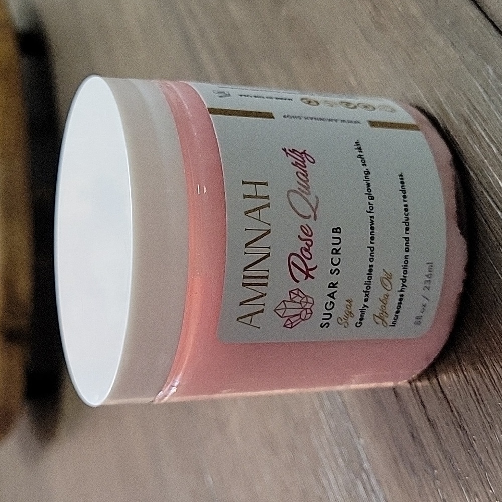 Aminah Rose Quartz sugar scrub